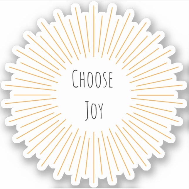 Sticker noir et jaune "Choose Joy" (Devant)