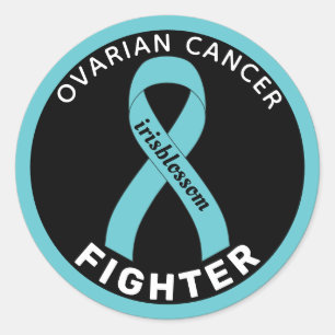 Sticker noir rond pour Lutte contre le cancer de l