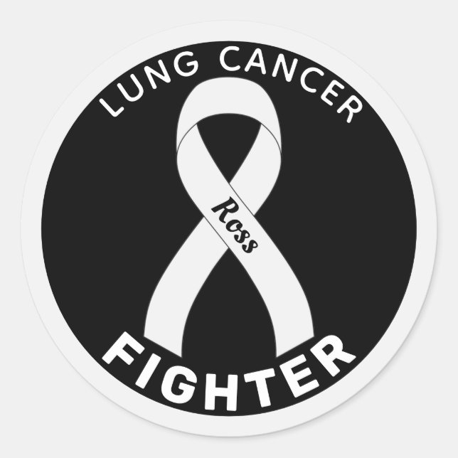 Sticker noir rond pour Lutte contre le cancer du p (Devant)