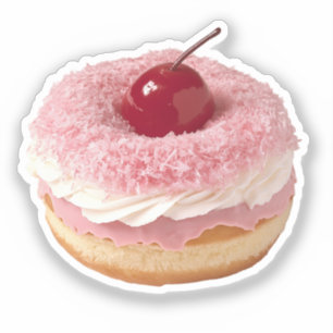Sticker Noix de coco rose hachée cerise