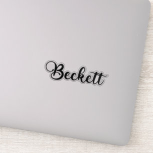Sticker Nom Beckett - Calligraphie manuscrite