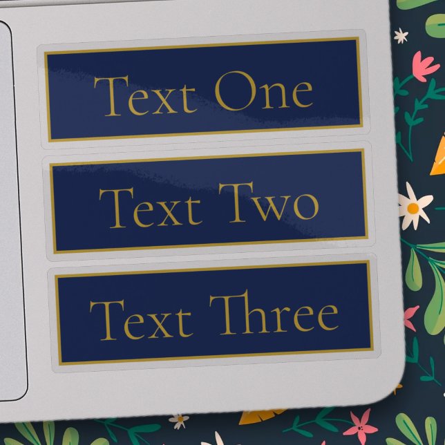 Sticker Nom bleu et or de la marine Clear Transparent (Créateur téléchargé)