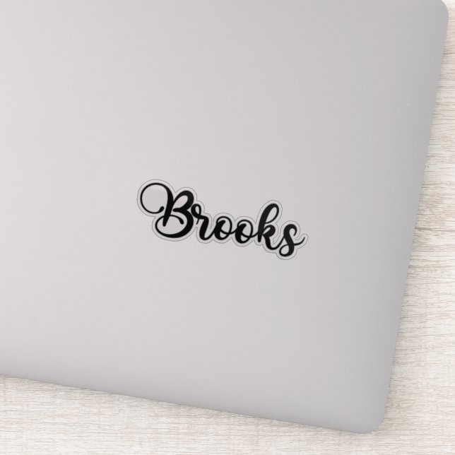 Sticker Nom Brooks - Calligraphie manuscrite (Détail)