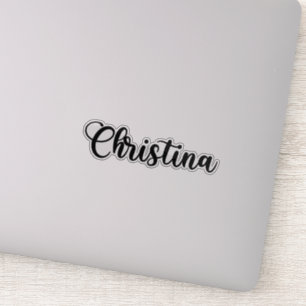 Sticker Nom Christina - Calligraphie manuscrite