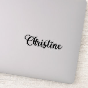 Sticker Nom Christine - Calligraphie manuscrite
