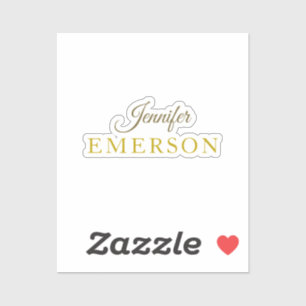 Sticker Nom de couleur or professionnel minimaliste modern