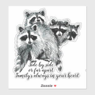 Sticker Nom de coutume de citation de famille de raton