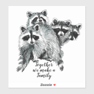 Sticker Nom de coutume de citation de famille de raton