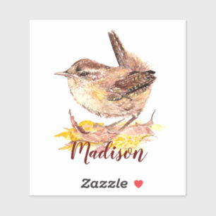 Sticker Nom de coutume de nature d'oiseau de roitelet de