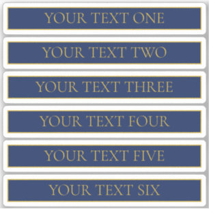 Sticker Nom de famille ou nom commercial Marine Blue & Gol