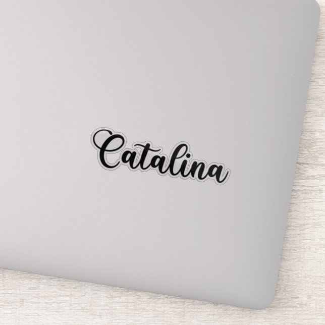Sticker Nom de la catalina - Calligraphie manuscrite (Détail)