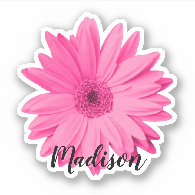 Sticker Nom de la fleur rose Daisy (Devant)