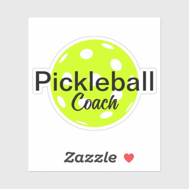Sticker Nom de l'entraîneur de Pickleball personnalisé (Feuille)