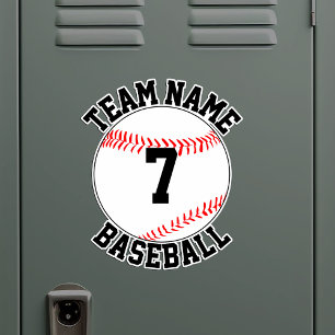 Sticker Nom de l'équipe de baseball et numéro du joueur pe