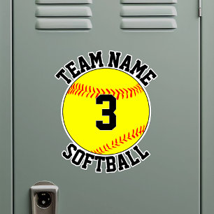 Sticker Nom de l'équipe de softball et numéro du joueur Sp