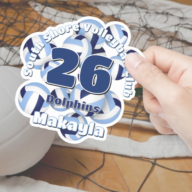 Sticker nom de l'équipe de volleyballs bleu marine (Créateur téléchargé)