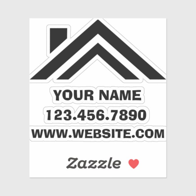 Sticker Nom de l'immeuble de l'immobilier Voiture Camion S (Feuille)