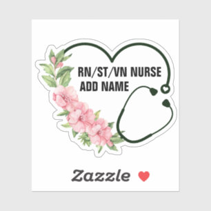 Sticker Nom de l'infirmière étudiante-inscrite-vétéran