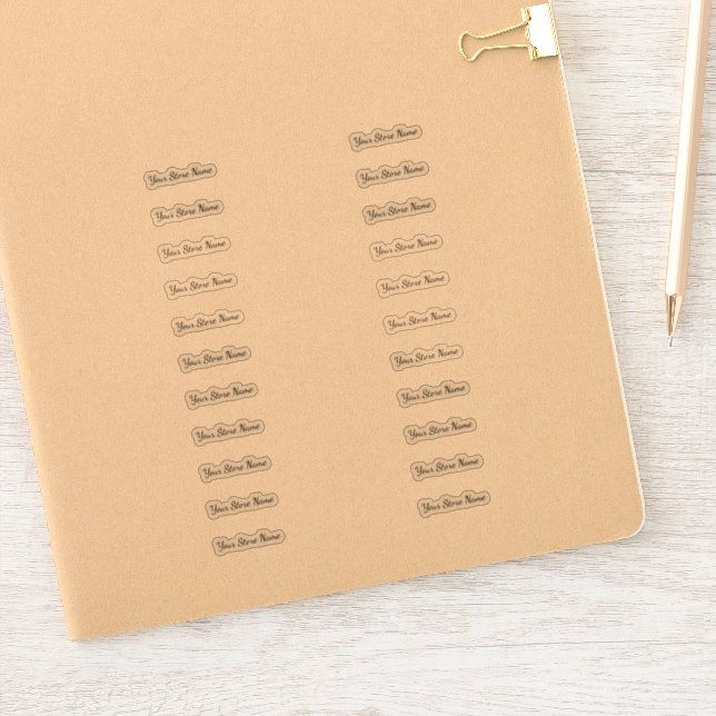 Sticker Nom de magasin personnalisé Multi (Carnet)