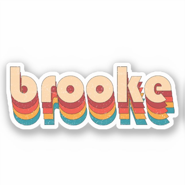 Sticker Nom de Retro Brooke (Recto)