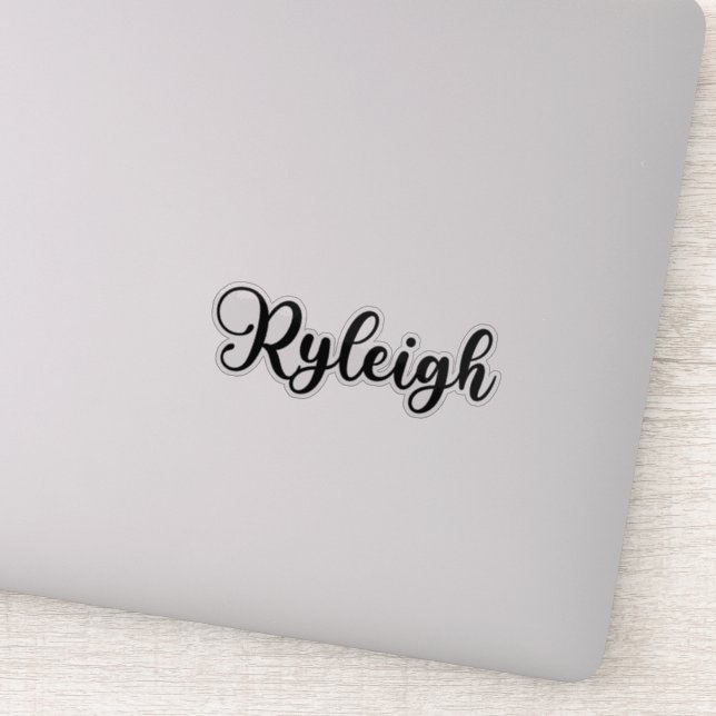 Sticker Nom de Ryleigh - Calligraphie manuscrite (Détail)