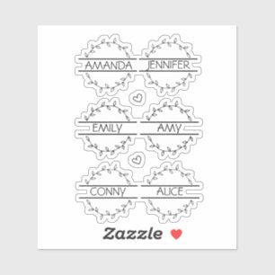 Sticker Nom de script personnalisé Effacer