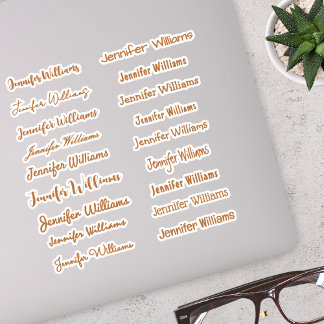 Sticker Nom d'écriture moderne (18 styles) - Bronze