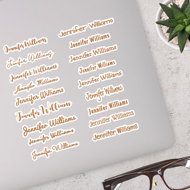 Sticker Nom d'écriture moderne (18 styles) - Bronze (Créateur téléchargé)