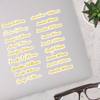 Sticker Nom d'écriture moderne (18 styles) - Or