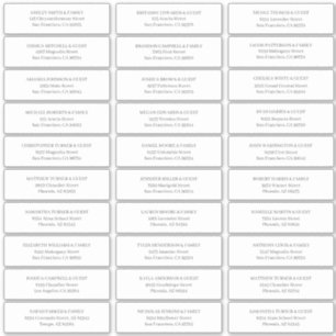 Sticker Nom d'hôte de mariage simple moderne Adresse