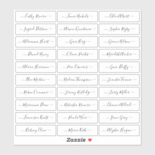 Sticker Nom d'invité de script moderne simple transparent