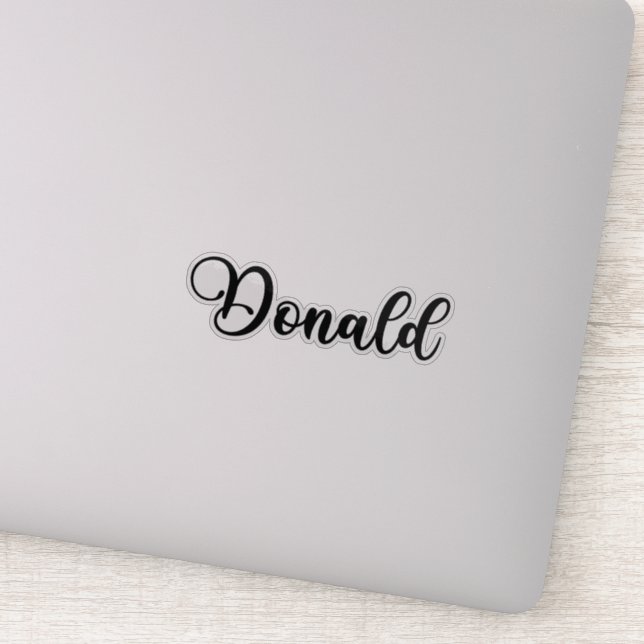 Sticker Nom Donald - Calligraphie manuscrite (Détail)