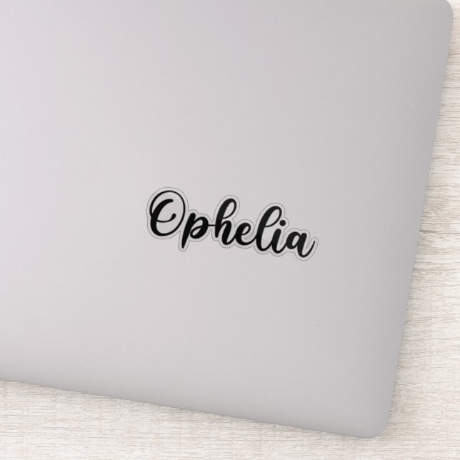 Sticker Nom d'ophélie - Calligraphie manuscrite (Détail)