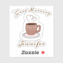 Nom Du Café Et Du Coeur Du Matin