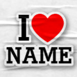 Sticker Nom du coeur<br><div class="desc">Inscrivez votre nom ou votre texte sur le nom Section.</div>