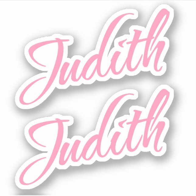 Sticker Nom du judith en rose x2 (Devant)