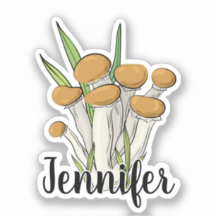 Sticker Nom du monogramme du champignon mou