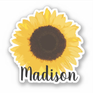 Sticker Nom du tournesol jaune