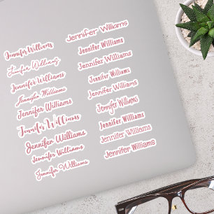 Sticker Nom écriture moderne (18 styles) - Rose Gold