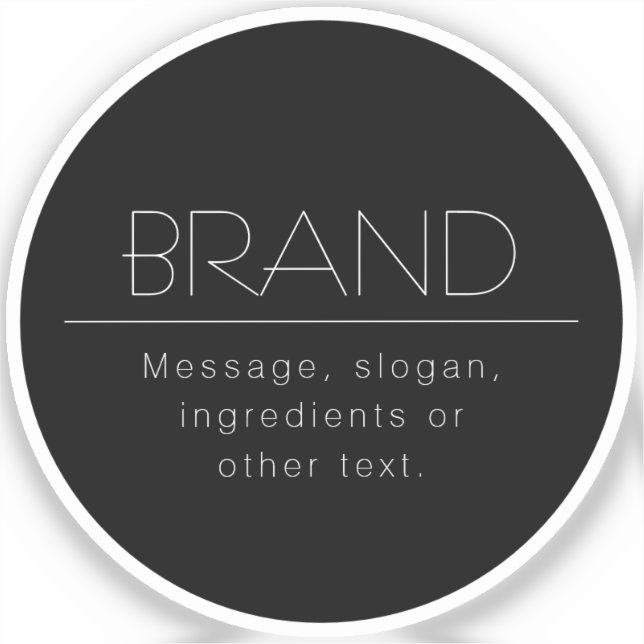 Sticker Nom élégant ou autre texte (Recto)