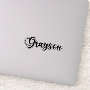 Sticker Nom Grayson - Calligraphie manuscrite