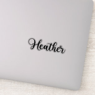 Sticker Nom Heather - Calligraphie manuscrite