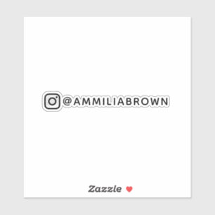Sticker Nom Instagram personnalisé Conception vinyle per