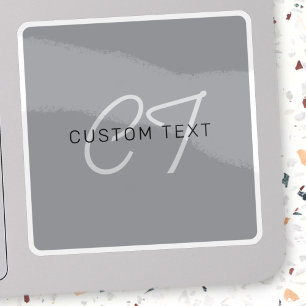 Sticker Nom ou salutation modifiable Gris noir et foncé