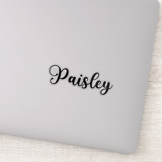Sticker Nom Paisley - Calligraphie manuscrite (Détail)