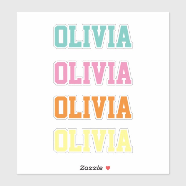 Sticker Nom personnalisé (Feuille)