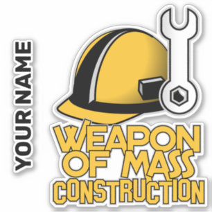 Sticker Nom personnalisé Construction
