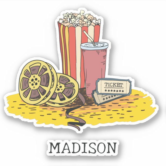 Sticker Nom personnalisé de l'exécution du film (Devant)