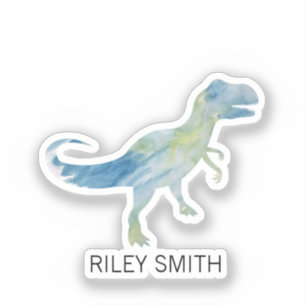Sticker Nom personnalisé Dinosaur Trex Bouteille d'eau pou