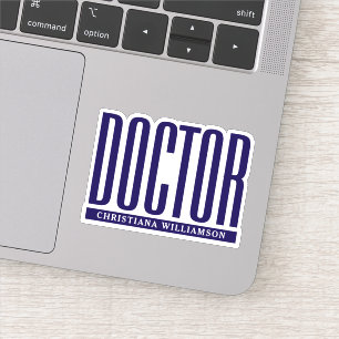 Sticker Nom personnalisé Docteur Med School Graduation